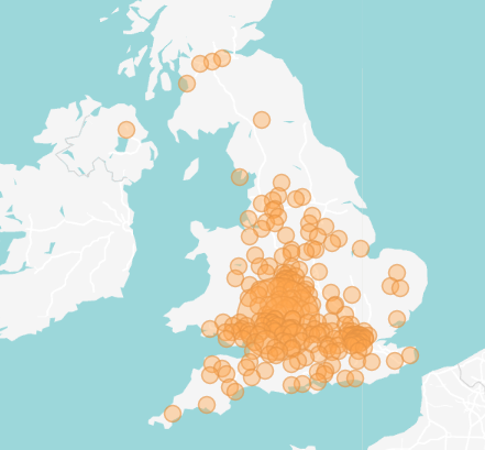 Heat map UK